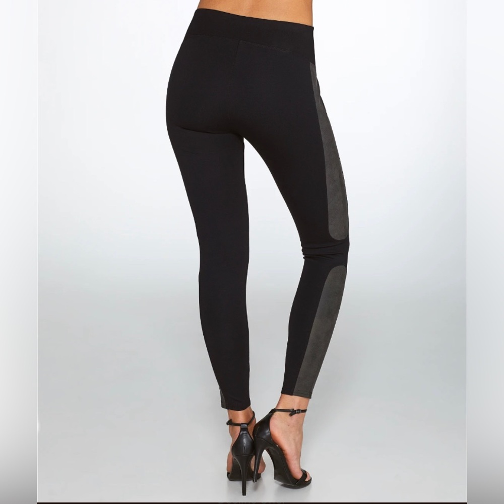 Spanx Faux Leather Panel Ponte Leggings
